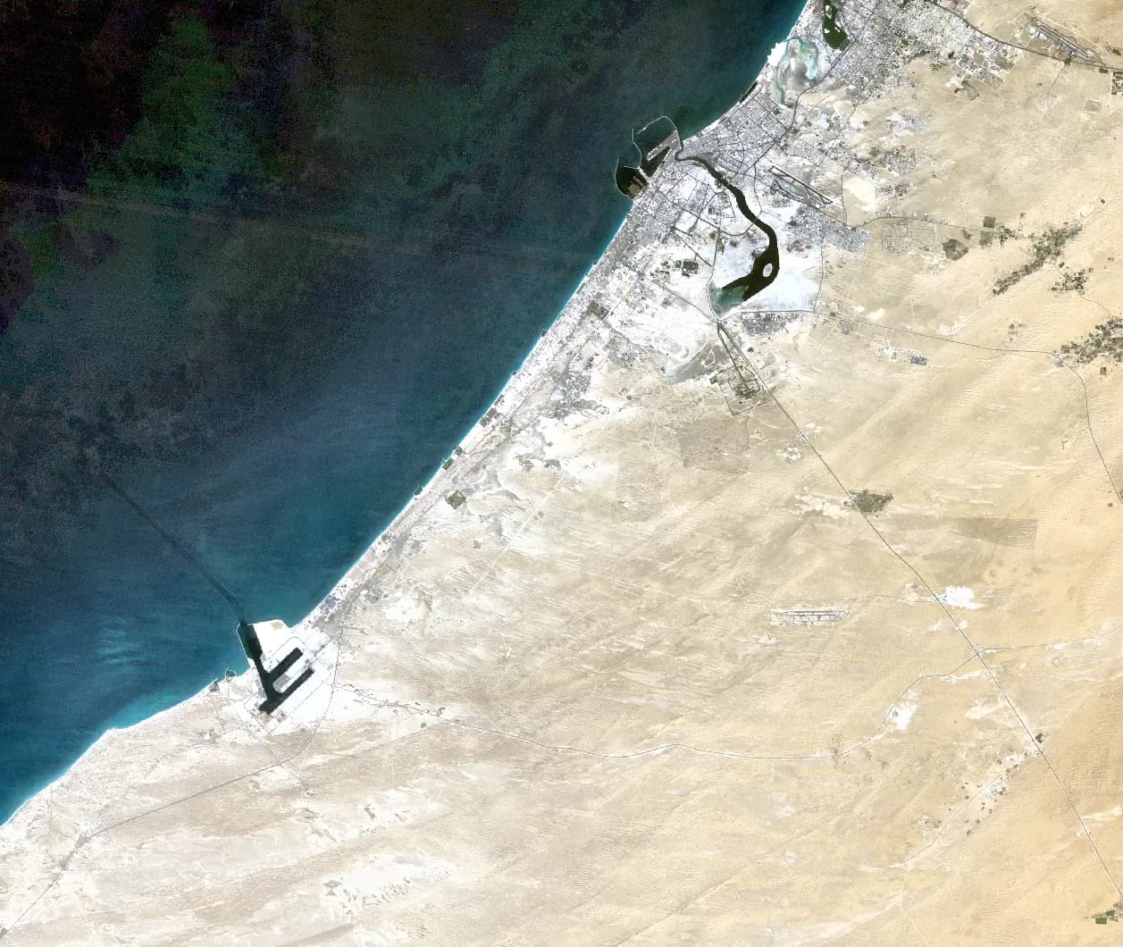 Dubai, UAE, 1990 satellite frame