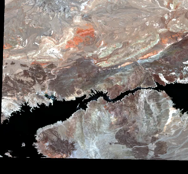 Nevada/Arizona, USA from satellite imagery